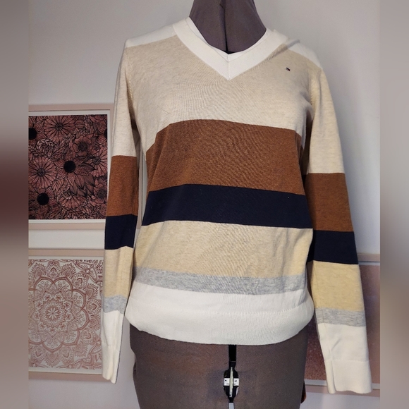 Cotton striped sweater,  EUC, size medium,  Tommy Hilfiger - Picture 2 of 8